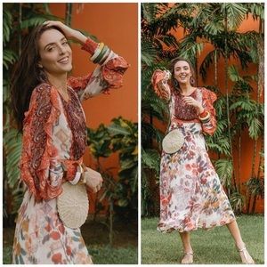 Anthropologie silk dress by Akemi + Kin